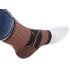 Hüppeliigese stabilisaator, elastne tugiortoos, must-oranž, 22–24 cm