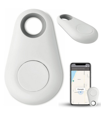 Bluetooth-jälgija võtmetele ja telefonile, valge