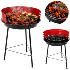 Ümmargune söe- ja briketigrill tuulekaitse ning reguleeritava grillrestiga, 55 cm, Ø 35 cm