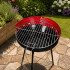 Ümmargune söe- ja briketigrill tuulekaitse ning reguleeritava grillrestiga, 55 cm, Ø 35 cm