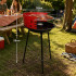 Ümmargune söe- ja briketigrill tuulekaitse ning reguleeritava grillrestiga, 55 cm, Ø 35 cm