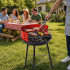 Ümmargune söe- ja briketigrill tuulekaitse ning reguleeritava grillrestiga, 55 cm, Ø 35 cm