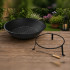 Metallist aia lõkkease grillresti ja tulehargiga, must, 55 cm