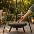 Aia tulease koos grilli, riputatava resti ja statiiviga, 2-ühes – tulease Ø 58 cm, grillrest Ø 51 cm