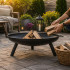 Aia tulease koos grilli, riputatava resti ja statiiviga, 2-ühes – tulease Ø 58 cm, grillrest Ø 51 cm