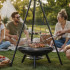 Aia tulease koos grilli, riputatava resti ja statiiviga, 2-ühes – tulease Ø 58 cm, grillrest Ø 51 cm