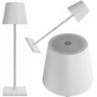 Valge puutetundlik juhtmeta LED-öölamp kolme valgusvärvi ja hämardamisega, 38 cm