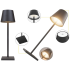 Juhtmevaba puutetundlik LED-öölamp, kolme valgusvärvi ja hämardamisega, hõbedane, 38 cm