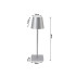 Juhtmevaba puutetundlik LED-öölamp, kolme valgusvärvi ja hämardamisega, hõbedane, 38 cm