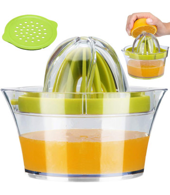 Käsitsi kasutatav tsitrusepress sidrunitele ja apelsinidele, riiviga, 400 ml