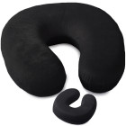 U-kujuline kaelapadi – reisipadi autosse, mäluefektiga vaht, must, 27cm x 26cm x 8cm