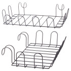 Metallist riputatav köögiriiul-korv, loft-stiilis, 46 × 31 × 9,5 cm