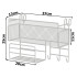 Metallist köögi seinariiul-organisaator loft-stiilis, taskurätikuhoidiku ja 3 konksuga, 25 × 37 × 13 cm