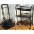 Metallist ratastel riiulkäru vannituppa ja kööki, 3 riiuliga, 64 × 44 × 27 cm