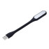 Painduv silikoonist USB-lamp arvutile ja sülearvutile, 6 LED-i, must, 16,7 × 1,8 cm