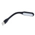 Painduv silikoonist USB-lamp arvutile ja sülearvutile, 6 LED-i, must, 16,7 × 1,8 cm
