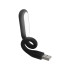 Painduv silikoonist USB-lamp arvutile ja sülearvutile, 6 LED-i, must, 16,7 × 1,8 cm