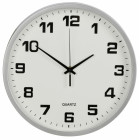 Vaikne ümmargune seieritega seinakell sekundiosutiga, 25 cm