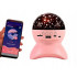 Täheprojektor-öölamp Bluetooth-kõlari ja USB-ga, roosa, 11 × 13 cm