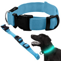 Reguleeritav helendav LED-kaelarihm koerale ja kassile, 36–59 cm