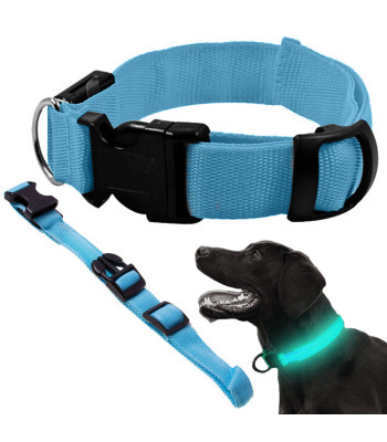 Reguleeritav helendav LED-kaelarihm koerale ja kassile, 36–59 cm