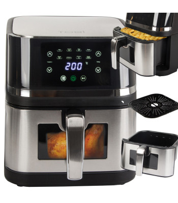 Õlivaba kuumaõhufritüür suure mahutavusega, 2400 W, 8 L