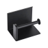 Tualettpaberihoidja telefoniriiuliga, must, loft-stiilis, terasest, 10 × 10 × 14 cm