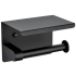 Tualettpaberihoidja telefoniriiuliga, must, loft-stiilis, terasest, 10 × 10 × 14 cm