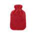 Pehme plüüsist kattega kuumaveepudel, punane, 1700 ml, 35 × 20 cm