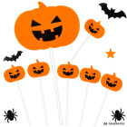 Halloweeni kõrvitsamotiiviga toidutikud, 5 tk, 12,5 × 5,3 cm