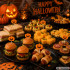 Halloweeni kõrvitsamotiiviga toidutikud, 5 tk, 12,5 × 5,3 cm