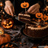 Halloweeni kõrvitsamotiiviga toidutikud, 5 tk, 12,5 × 5,3 cm