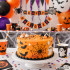 Halloweeni tordi- ja muffinikaunistus, topper-girland ämbliku ja ämblikuvõrguga