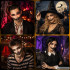 Ajutine Halloween-tätoveering koletise suu ja teravate hammastega, 12 × 4,5–5 cm