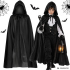 Must kapuutsiga Halloweeni keeb lastele, 80 cm