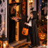 Must kapuutsiga Halloweeni keeb lastele, 80 cm