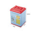 Sinine interaktiivne seifhoiupõrsas PIN-koodiga, müntidele ja paberrahale, 13 × 18,5 × 11 cm