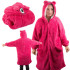 Soe oversize-pleedpusa, paks ja pehme, 2-in-1, kapuutsiga, XL