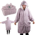 Soe paks kapuutsiga tekipusa, 2-in-1, oversize-lõikega, lilla, XL