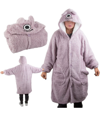 Soe paks kapuutsiga tekipusa, 2-in-1, oversize-lõikega, lilla, XL