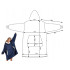 Soe tumesinine kapuutsiga pleedpusa, oversize, pehme paks teddyvooder, 2-in-1, XXL
