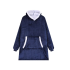 Soe tumesinine kapuutsiga pleedpusa, oversize, pehme paks teddyvooder, 2-in-1, XXL