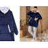 Soe tumesinine kapuutsiga pleedpusa, oversize, pehme paks teddyvooder, 2-in-1, XXL