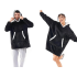 Soe musta värvi kapuutsiga pleedpusa, pehme ja paks, oversize, XXL, 2-in-1