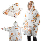 Soe koerapusa-tekk, paks ja pehme, kapuutsiga, oversize, 2-in-1, XXL