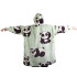 Soe panda-tekkpusa, paks ja pehme, kapuutsiga, 2-ühes, oversize, XXL