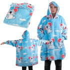 Soe koaalateki stiilis dressipluus, paks ja pehme, kapuutsiga, 2-in-1, oversized – XXL