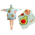 Soe avokaado pleedpusa, oversized, 2-in-1, paks ja pehme, kapuutsiga, XXL
