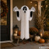 Halloweeni 3D-paberist rippuv kummitusdekoratsioon, valge, 36 × 32 cm