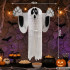 Rippuv 3D-paberist kummitusdekoratsioon Halloweeniks, valge, 51 × 43 cm